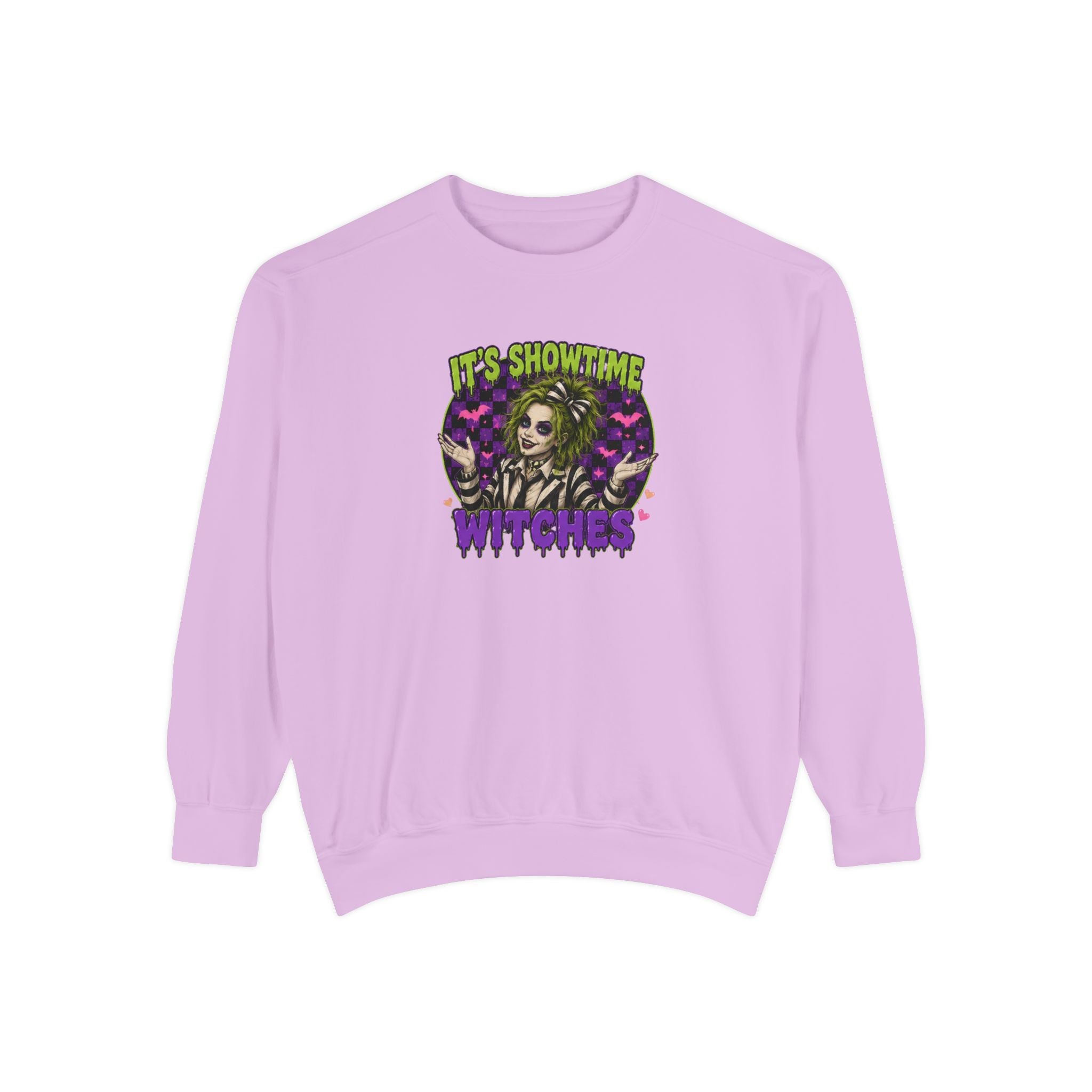 It's Showtime Witches Sweatshirt — Halloween Beetlejuice-Inspired Graphic Pullover