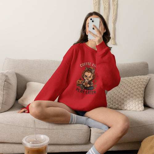 Coffee First Play Later Sweatshirt