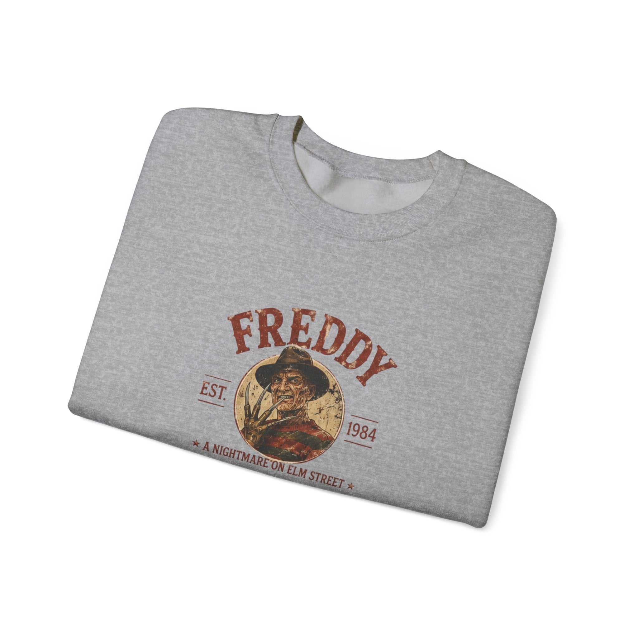 Freddy Horror Crewneck Sweatshirt — Vintage 'A Nightmare on Elm Street' Graphic