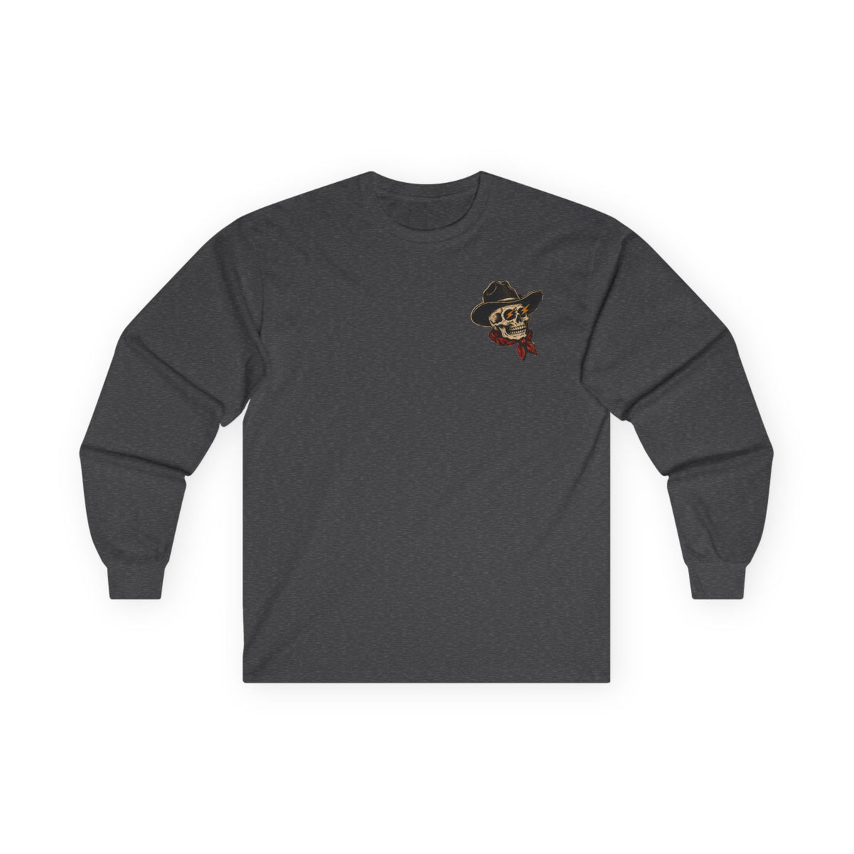 Retro Cowboy Skull- Long Sleeve